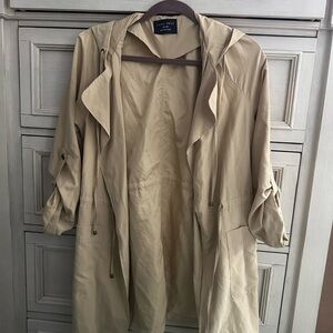 Tan Hooded Jacket by Love Tree